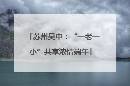 苏州吴中：“一老一小”共享浓情端午