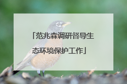 范兆森调研督导生态环境保护工作