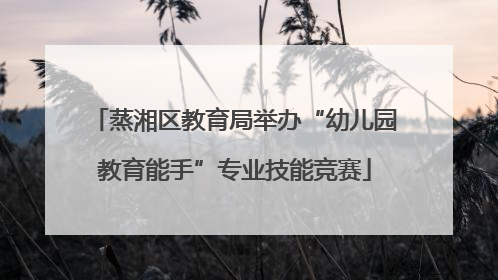 蒸湘区教育局举办“幼儿园教育能手”专业技能竞赛