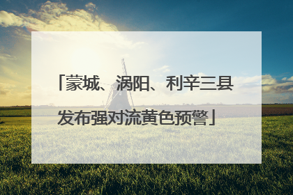 蒙城、涡阳、利辛三县发布强对流黄色预警