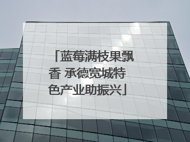 蓝莓满枝果飘香 承德宽城特色产业助振兴