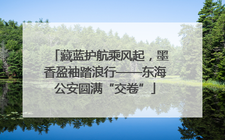 藏蓝护航乘风起，墨香盈袖踏浪行——东海公安圆满“交卷”