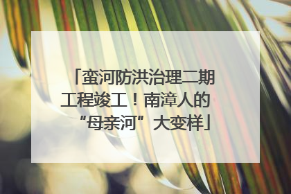 蛮河防洪治理二期工程竣工！南漳人的“母亲河”大变样