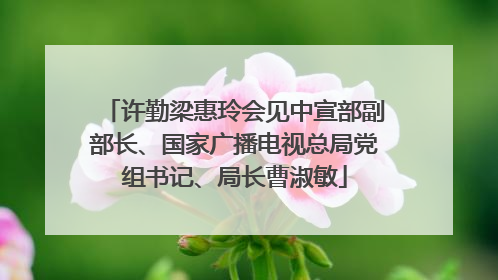 许勤梁惠玲会见中宣部副部长、国家广播电视总局党组书记、局长曹淑敏