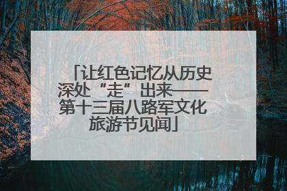 让红色记忆从历史深处“走”出来——第十三届八路军文化旅游节见闻