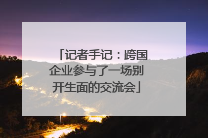 记者手记：跨国企业参与了一场别开生面的交流会
