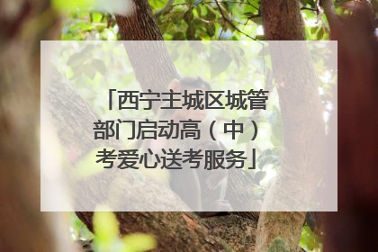 西宁主城区城管部门启动高（中）考爱心送考服务