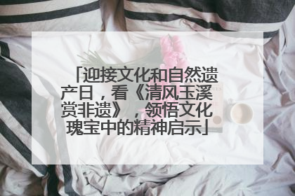 迎接文化和自然遗产日，看《清风玉溪赏非遗》，领悟文化瑰宝中的精神启示
