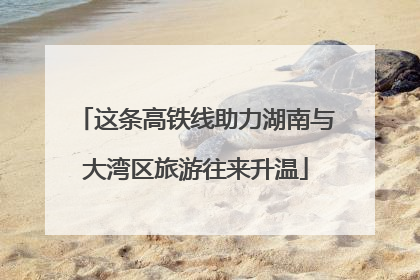 这条高铁线助力湖南与大湾区旅游往来升温