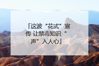 这波“花式”宣传 让禁毒知识“声”入人心