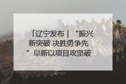 辽宁发布｜“振兴新突破 决胜勇争先”阜新以项目攻坚破解发展瓶颈 经济发展实现良好开局