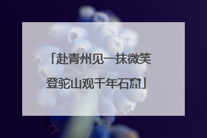 赴青州见一抹微笑 登驼山观千年石窟