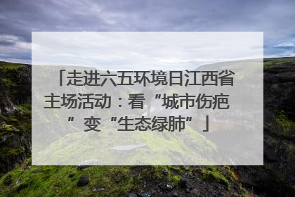 走进六五环境日江西省主场活动：看“城市伤疤”变“生态绿肺”