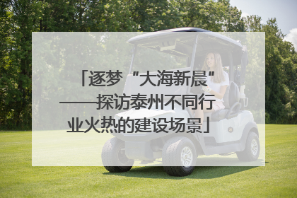 逐梦“大海新晨”——探访泰州不同行业火热的建设场景