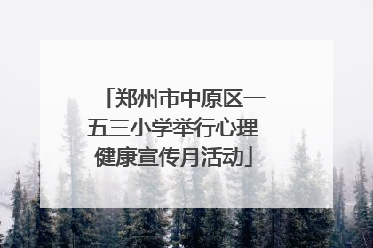 郑州市中原区一五三小学举行心理健康宣传月活动