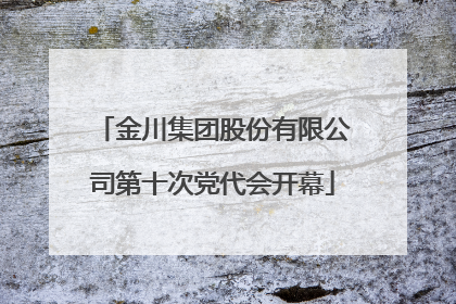 金川集团股份有限公司第十次党代会开幕