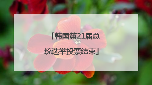 韩国第21届总统选举投票结束