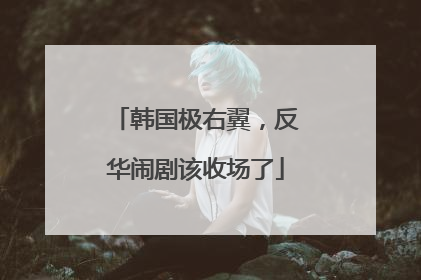 韩国极右翼，反华闹剧该收场了