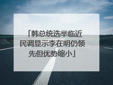 韩总统选举临近 民调显示李在明仍领先但优势缩小