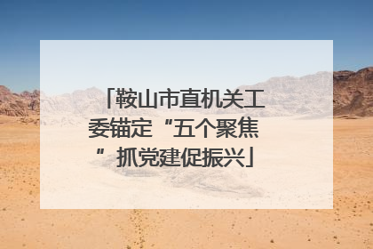 鞍山市直机关工委锚定“五个聚焦”抓党建促振兴