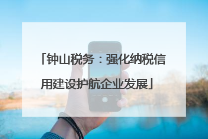 钟山税务：强化纳税信用建设护航企业发展
