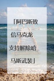 阿巴斯致信马克龙 支持解除哈马斯武装