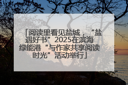阅读里看见盐城，“盐遇好书”2025在滨海绿能港“与作家共享阅读时光”活动举行