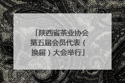 陕西省茶业协会第五届会员代表（换届）大会举行