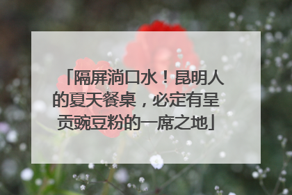 隔屏淌口水！昆明人的夏天餐桌，必定有呈贡豌豆粉的一席之地