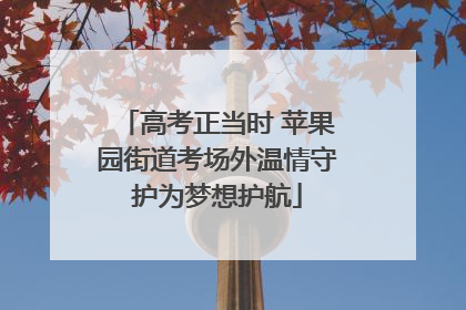 高考正当时 苹果园街道考场外温情守护为梦想护航