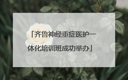 齐鲁神经重症医护一体化培训班成功举办