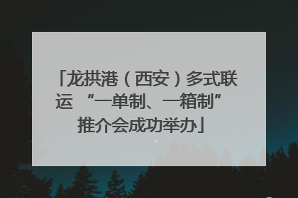 龙拱港（西安）多式联运 “一单制、一箱制” 推介会成功举办