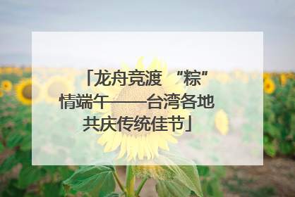 龙舟竞渡 “粽”情端午——台湾各地共庆传统佳节