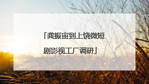 龚振宙到上饶微短剧影视工厂调研