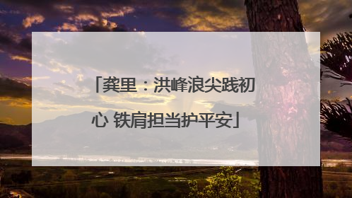 龚里：洪峰浪尖践初心 铁肩担当护平安
