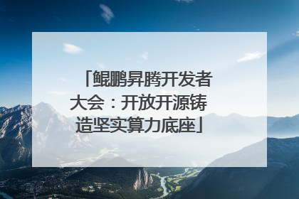 鲲鹏昇腾开发者大会：开放开源铸造坚实算力底座