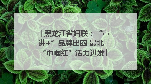 黑龙江省妇联：“宣讲+”品牌出圈 最北“巾帼红”活力迸发