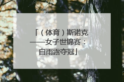 （体育）斯诺克——女子世锦赛：白雨露夺冠
