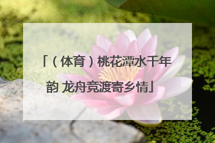 （体育）桃花潭水千年韵 龙舟竞渡寄乡情