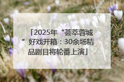 2025年“荟萃蓉城”好戏开箱：30余场精品剧目将轮番上演