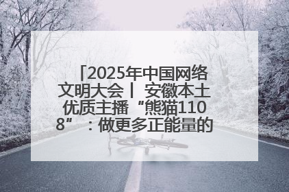 2025年中国网络文明大会丨 安徽本土优质主播“熊猫1108”：做更多正能量的事情 带给大家快乐