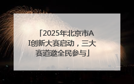 2025年北京市AI创新大赛启动，三大赛道邀全民参与