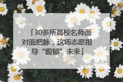 30多所高校名师面对面把脉，这场志愿指导“馥郁”未来