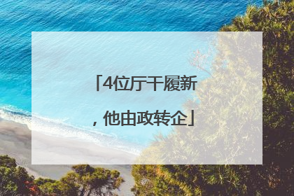 4位厅干履新，他由政转企