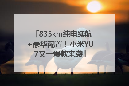 835km纯电续航+豪华配置！小米YU7又一爆款来袭