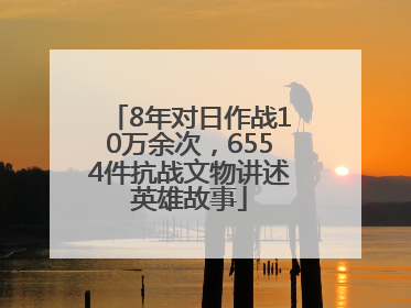 8年对日作战10万余次，6554件抗战文物讲述英雄故事