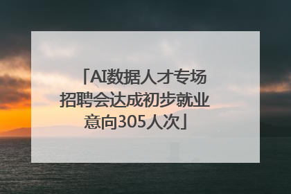 AI数据人才专场招聘会达成初步就业意向305人次